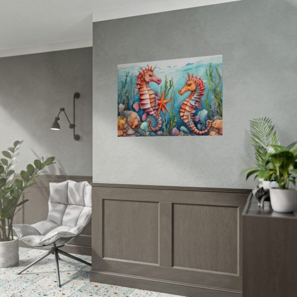 Colorful Seahorse Poster