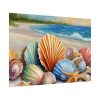 Seashells On Sandy Beach Poster