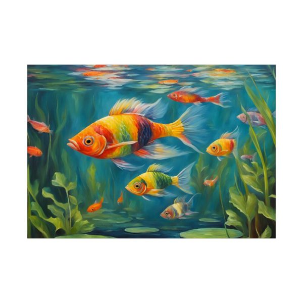 Vibrant Fish In The River Poster
