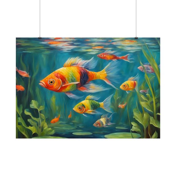 Vibrant Fish In The River Poster