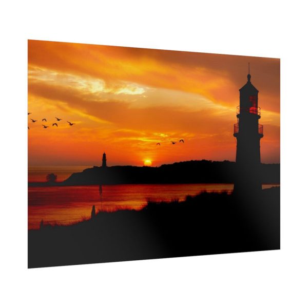 92409-77.jpg Sunset Ocean Lighthouse Silhouette Poster