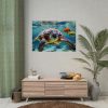 Swimming Sea Turtle Poster