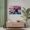 Dolphins And Ship Art Print Poster