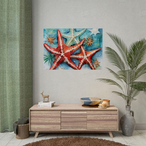 Christmas Nautical Starfish Poster