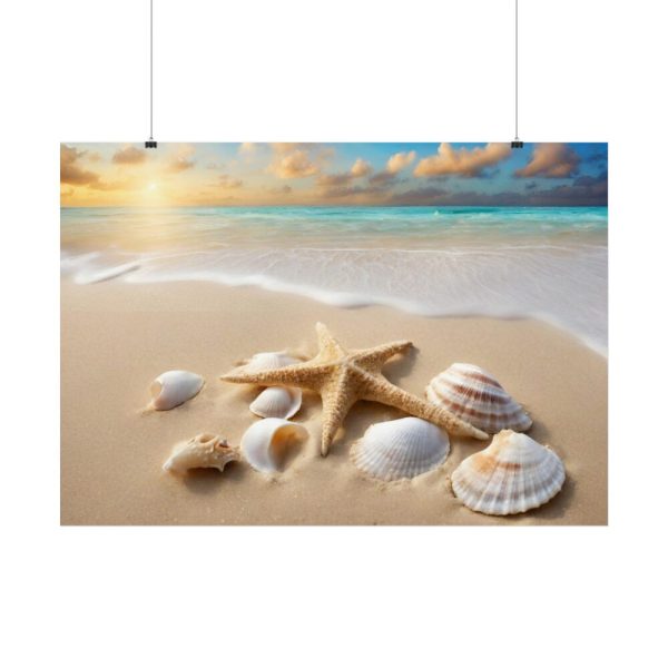 Sandy Beach With Seashells I Poster