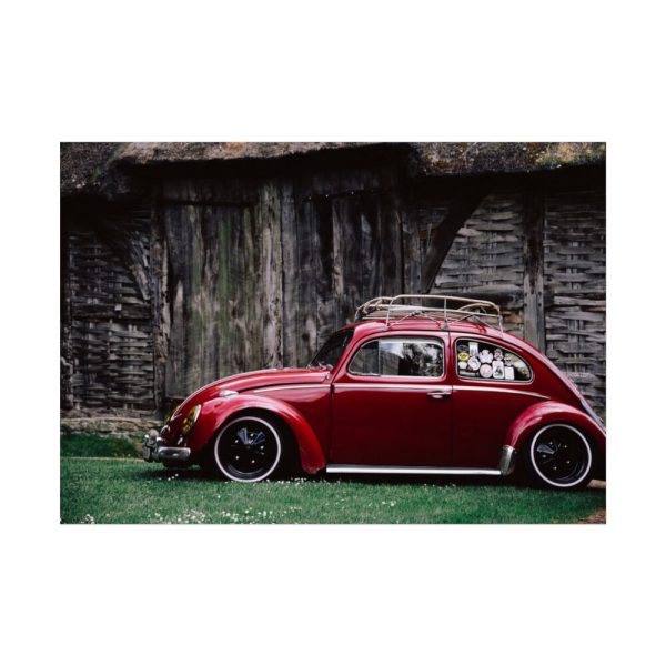 92409-85.jpg Red Old Beetle Car Poster