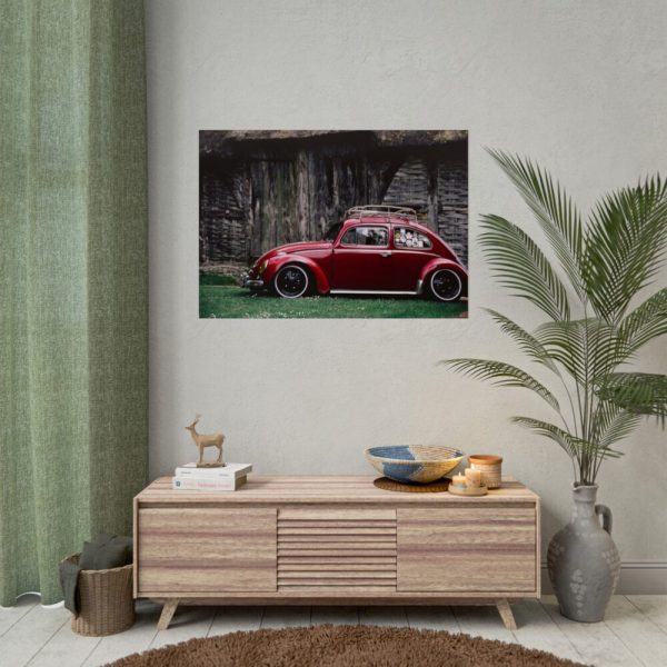 92409-88.jpg Red Old Beetle Car Poster