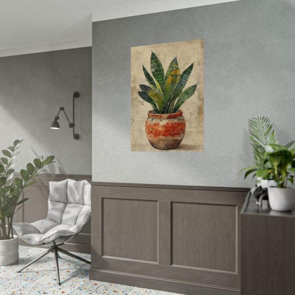 92410-134.jpg Snake Plant In Pot Art Poster