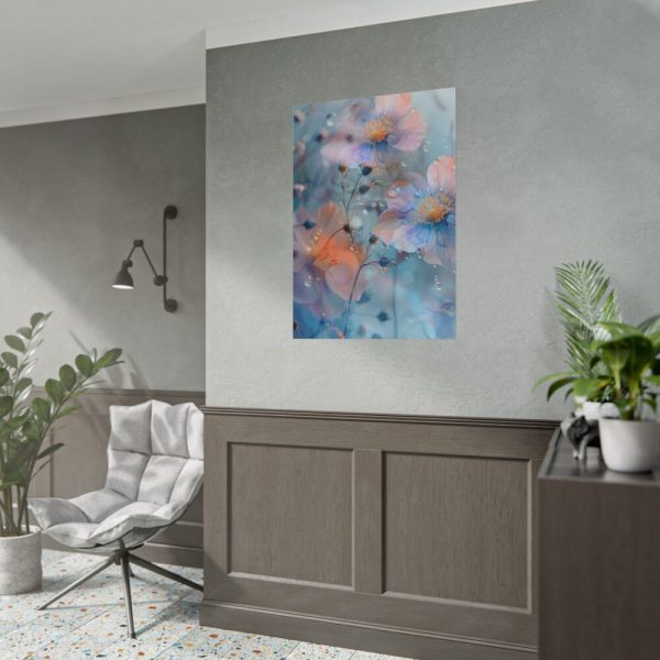 92410-194.jpg Blue Watercolor Flowers Poster