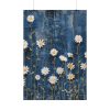 Blue Jean Embroidered Daises Poster
