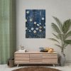 Blue Jean Embroidered Daises Poster
