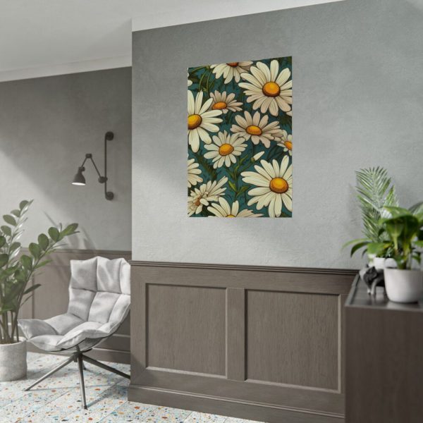 92410-229.jpg Seamless Daisy Flower Pattern Poster