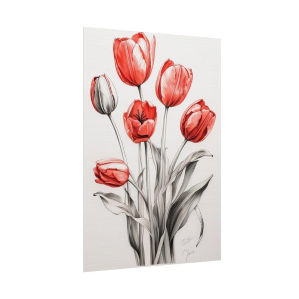 92410-252.jpg Sketch Art Tulips I Poster