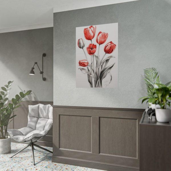 92410-254.jpg Sketch Art Tulips I Poster