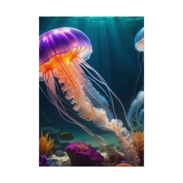 Swimming Jellyfish Poster