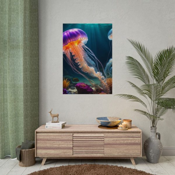 Swimming Jellyfish Poster