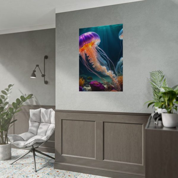 Swimming Jellyfish Poster