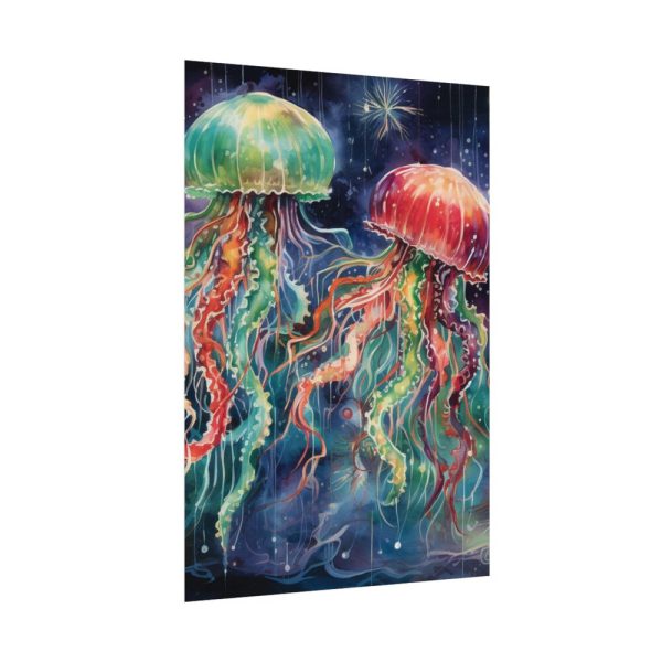 Christmas Jellyfish Nautical Poster