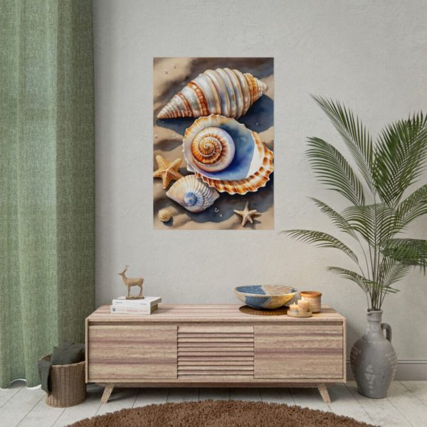 Starfish Sand Beach Art Poster