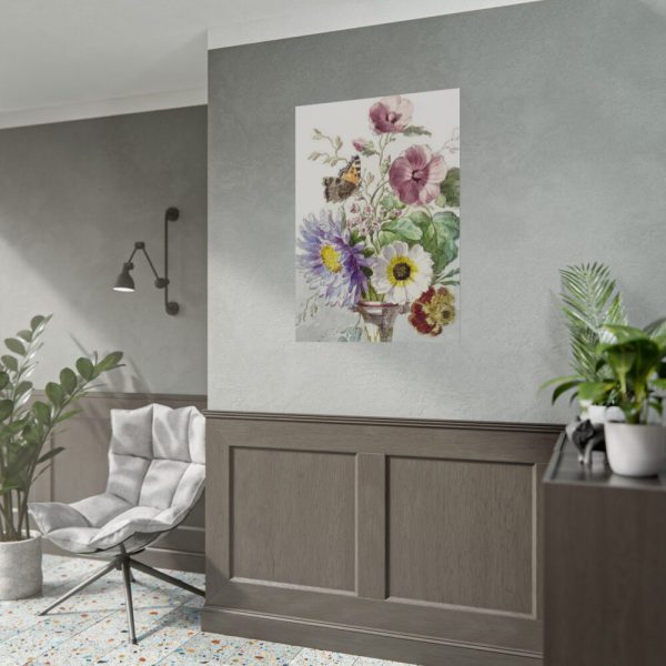 92410-79.jpg Bouquet of Flowers With a Butterfly Poster