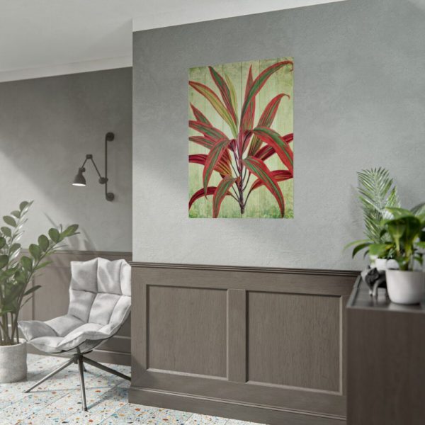 92411-129.jpg Vintage Palm Tree Plant Flower Poster
