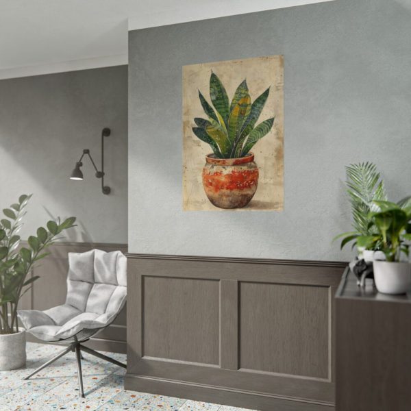 92411-134.jpg Snake Plant In Pot Art Poster