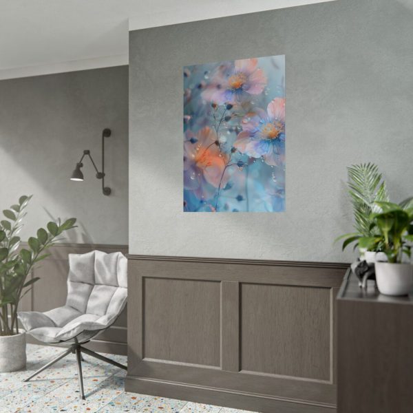 92411-194.jpg Blue Watercolor Flowers Poster