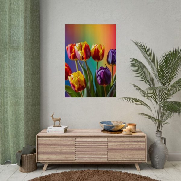 92411-198.jpg Rainbow Tulips Poster