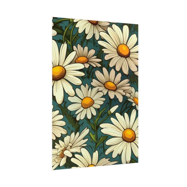 92411-227.jpg Seamless Daisy Flower Pattern Poster