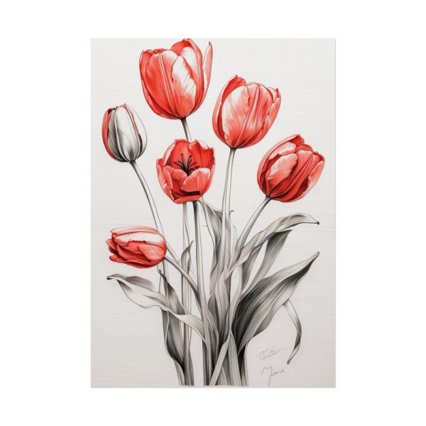 92411-250.jpg Sketch Art Tulips I Poster