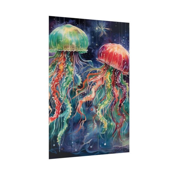 Christmas Jellyfish Nautical Poster