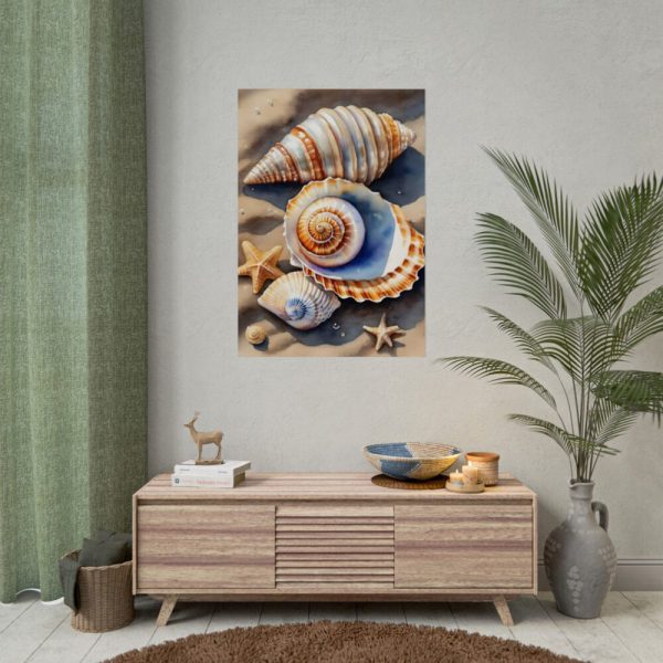 Starfish Sand Beach Art Poster