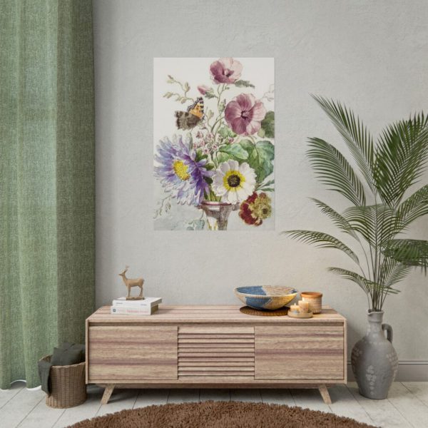 92411-78.jpg Bouquet of Flowers With a Butterfly Poster