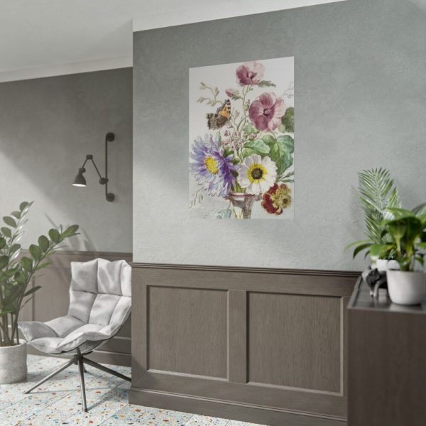 92411-79.jpg Bouquet of Flowers With a Butterfly Poster