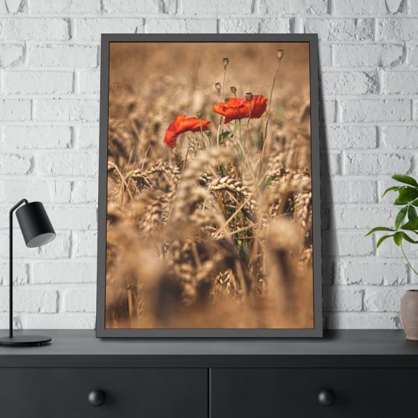 93830-103.jpg Poppy in Cornfield Framed Poster
