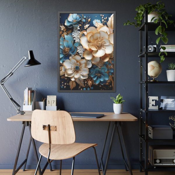 Paper Flowers Framed Poster