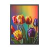 Rainbow Tulips Framed Poster