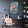 Tulip Flower and Mouse at Night Framed Poster