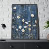 93830-151.jpg Blue Jean Embroidered Daises Framed Poster