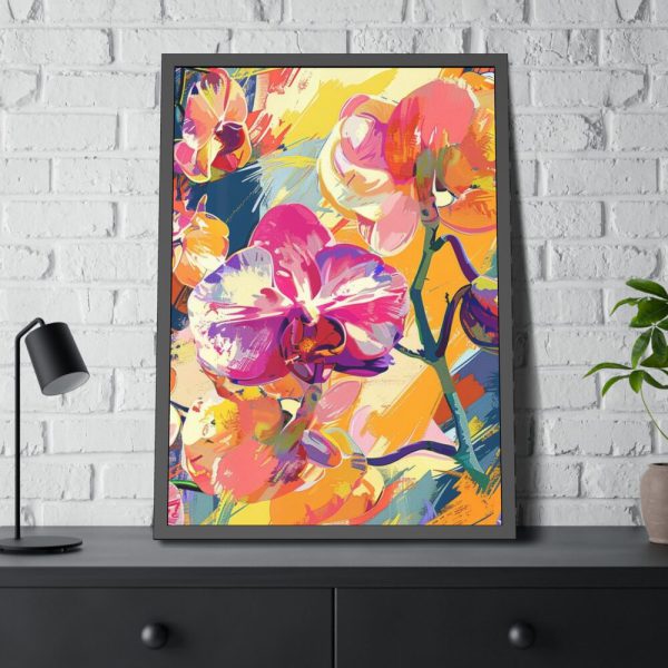 93830-167.jpg Seamless Orchid Framed Poster