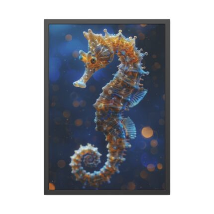 Seahorses in Ocean Water Framed Poster