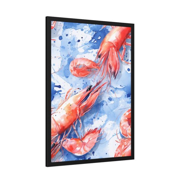 Seamless Lobster Nautical Framed Poster