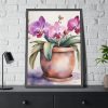 93830-195.jpg Orchid Flowers In Pot Framed Poster