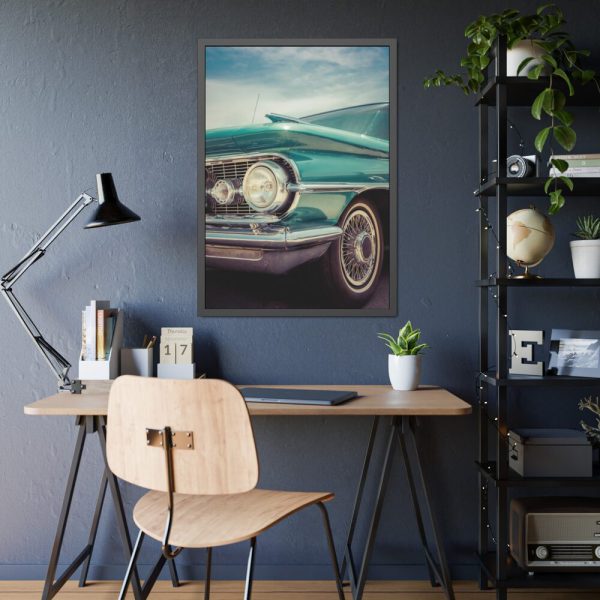 Close Up of a Vintage Car Framed Poster