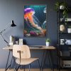 93830-210.jpg Swimming Jellyfish Framed Poster