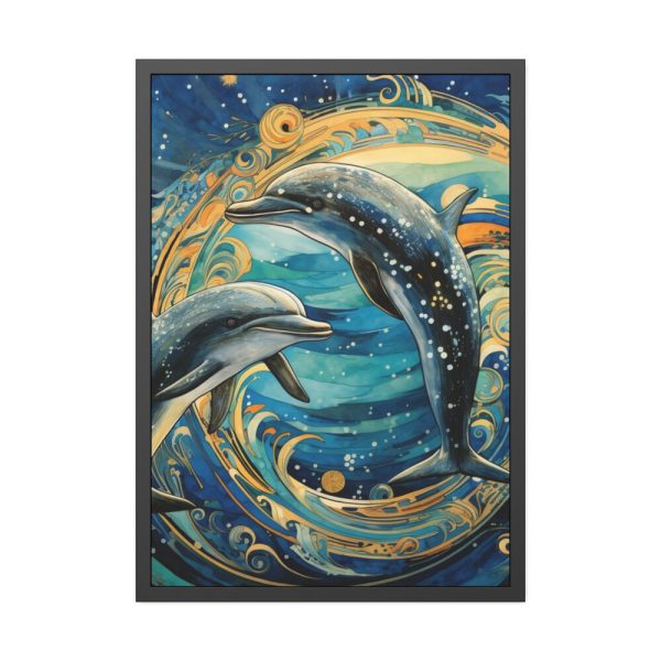 Dolphin Art Print Framed Poster