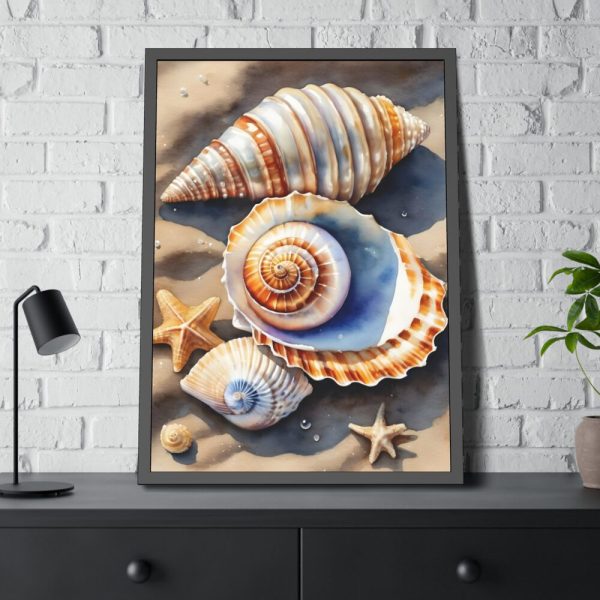93830-239.jpg Starfish Sand Beach Art Framed Poster