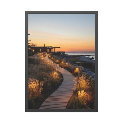 Home Overlooking the Sea Framed Poster