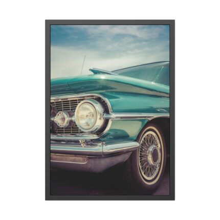 Close Up of a Vintage Car Framed Poster