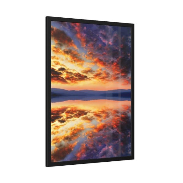 Water Reflection Sunset Framed Poster